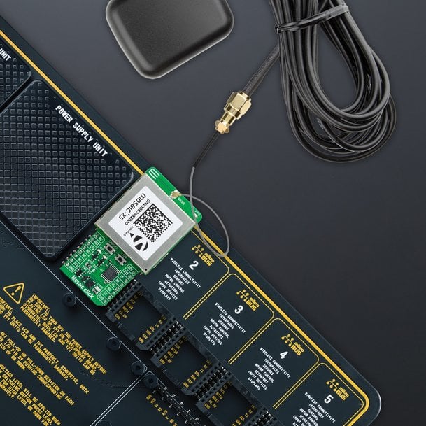 Mosaic Click board from MIKROE delivers global coverage multi-band and multi-constellation tracking ability